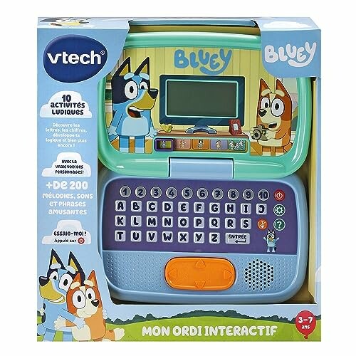 Interactieve speelgoed laptop voor kinderen met Bluey-thema