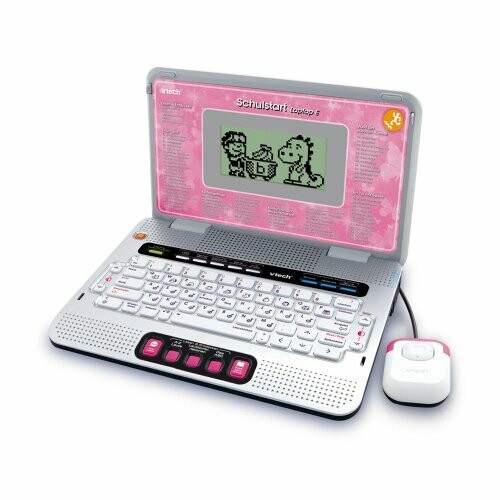 VTech kinder laptop met muis en zwart-wit scherm