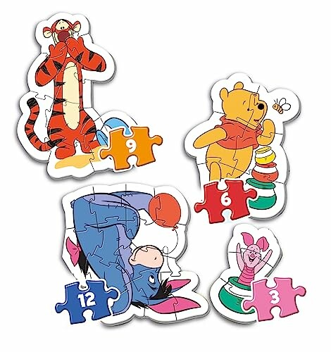 Winnie de Poeh puzzel met personages en cijfers