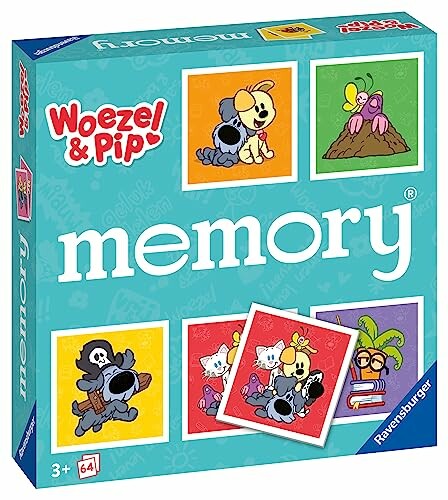 Woezel en Pip Memory speldoos met afbeeldingen van karakters