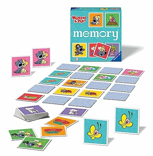 Memory spel met Woezel en Pip kaarten