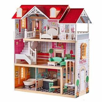 TOP BRIGHT Houten poppenhuis