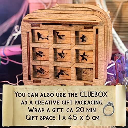 Houten puzzelbox voor cadeauverpakking