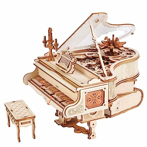 ROBOTIME 3D Houten puzzel Magic Piano Muziekdoos