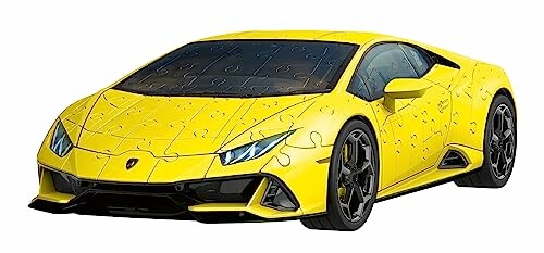 Gele Lamborghini puzzelauto