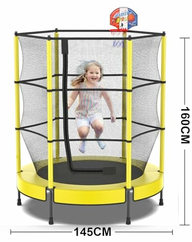 Pilin Kindertrampoline met Basketbalmand