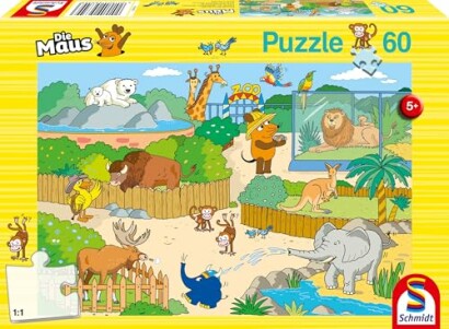 Kinderen puzzel met dieren in een dierentuin